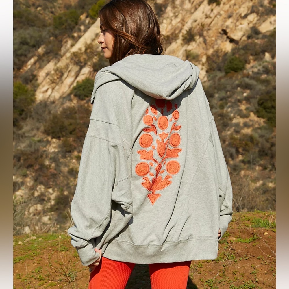 Free People Movement All Your Love Logo Hoodie, Large